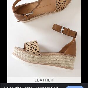 Dolce Vita Tan and Brown Espadrille Shoes with Jute Detailing